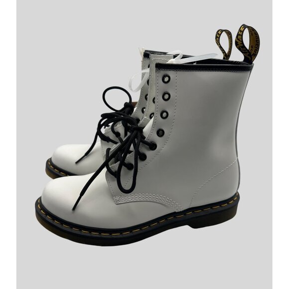 Dr. Martens 10/11 Unisex Genuine AirWair Leather Style 101 YS Leather White Boot - Picture 9 of 10
